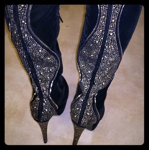 Thigh high stiletto boots
